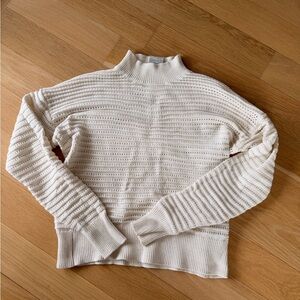 Varley Cream Turtleneck Sweater